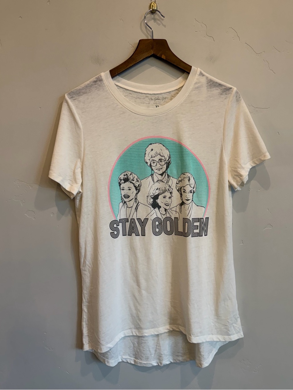 TARGET Golden Girls Stay Golden Ivory Cotton Blend Shirt
